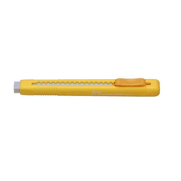 PENTEL STYLO PORTE GOMME RECHARGEABLE JAUNE
