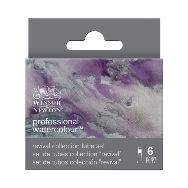 Découvrez le set de peintures aquarelle Winsor &amp; Newton collection Revival, un coffret de 6 tubes 5 ml aux couleurs vibrante