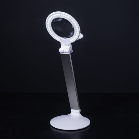Découvrez la lampe Halo Go 2 de la marque Daylight, une lampe LED à loupe qui est totalement nomade. Pliable et rechargeable, el