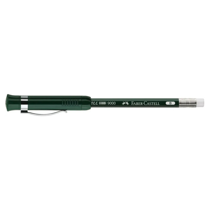 Découvrez le crayon Perfect Castell 9000 de la marque Faber Castell, un crayon à papier avec gomme et taille-crayon intégré. Pra
