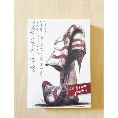 Découvrez le bloc à dessin de la marque Dorée, contenant 120 feuilles blanches au format A4 et de grammage 170g/m². Parfait pour