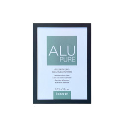Découvrez les cadres avec verre en aluminium Boesner, finition noir mat, disponibles en différents formats. Parfait pour mettre 