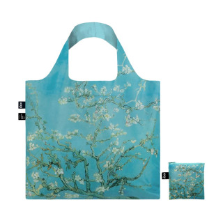 Découvrez le sac pliable Van Gogh motif Amandier en fleurs proposé par la marque LOQI, un sac cabas recyclé accompagné de sa pet