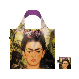Découvrez le sac pliable Frida Kahlo proposé par la marque LOQI, un sac cabas recyclé accompagné de sa petite pochette de rangem
