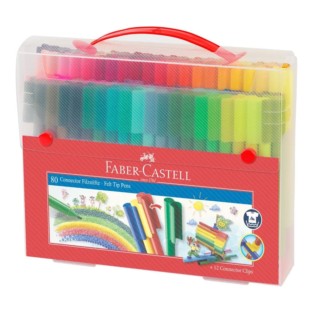 Coffret 80 feutres Connector Faber Castell
