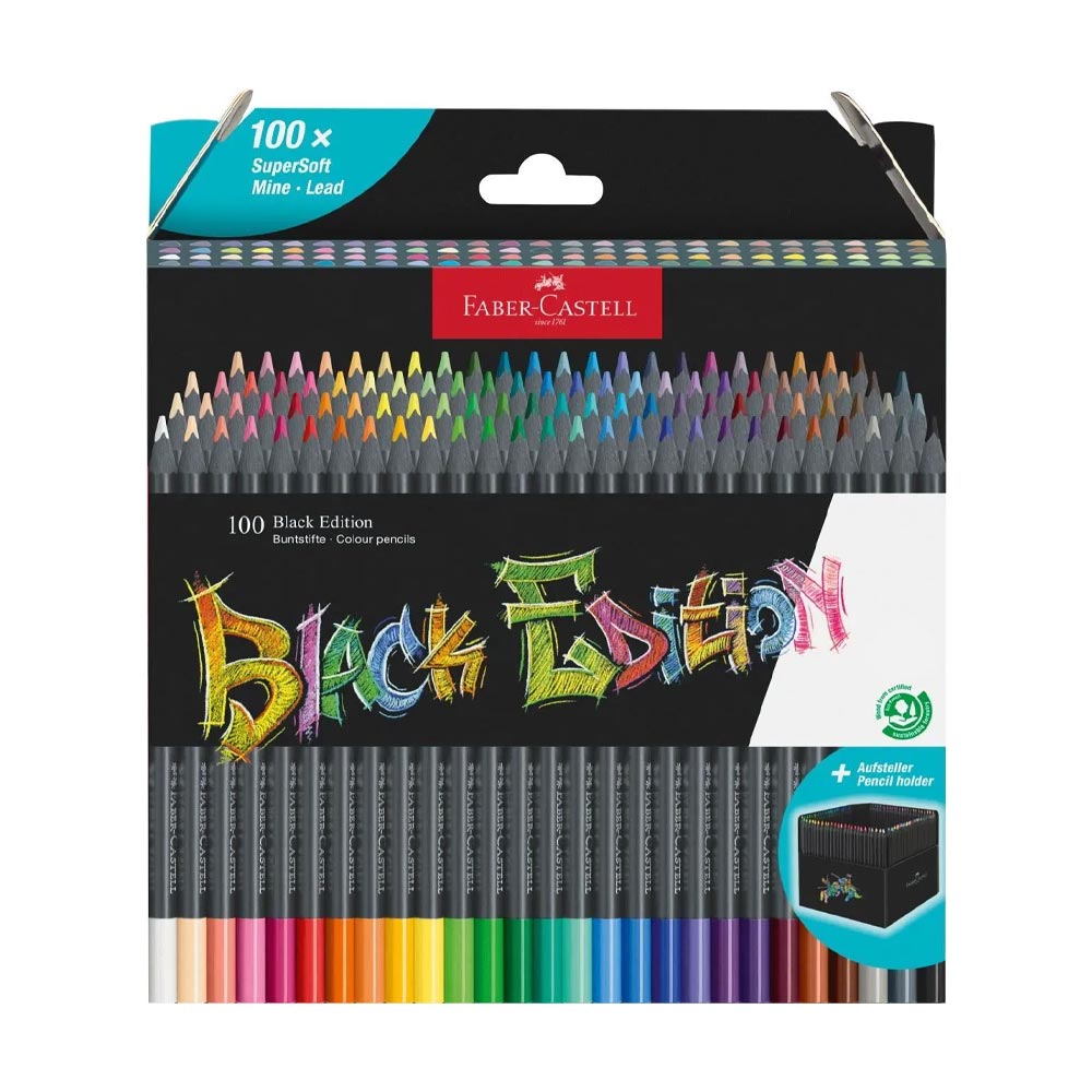 Pochettes de crayons de couleur Black Edition Faber Castell